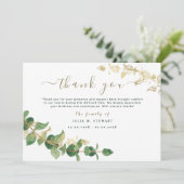 Moderne groen Eucalyptus begrafenis Dank u opmerki Kaart (Staand voorkant)