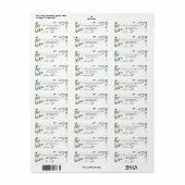 Moderne groen foliage Return Address Label (Full Sheet)