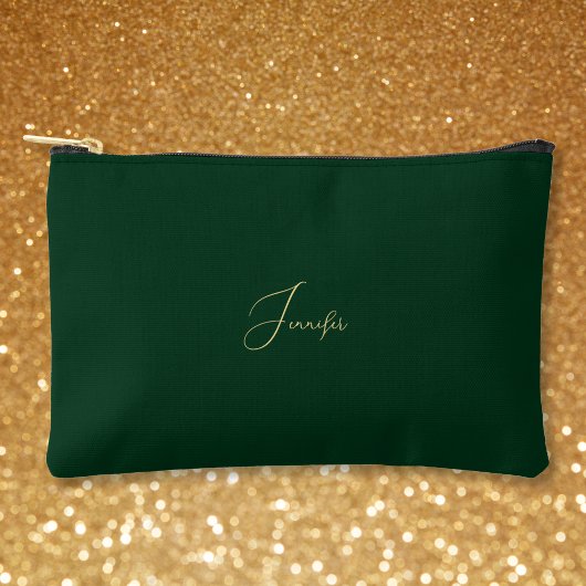 Moderne Groen Goud Monogrammed Reizen Cosmetische  Etui