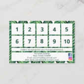 Moderne groenbladerblaasontwerp Loyalty-Kaart Visitekaartje (Achterkant)