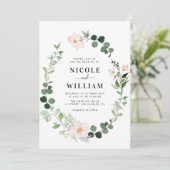 moderne groenbruine brutale bruiloft kaart (Staand voorkant)