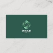 Moderne Groene 3D Logo QR Code Zakelijke Visitekaa Visitekaartje (Voorkant)