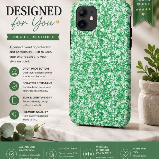 Moderne Groene Abstracte iPhone Hoes