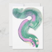 Moderne groene abstracte kerstvakantiefeest kaart (Achterkant)