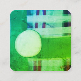 Moderne Groene Abstracte Minimalistische Vierkante Visitekaartje