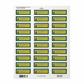 Moderne groene afstudeerhoed Kwastje Etiket (Full Sheet)