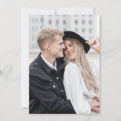 Moderne groene ampersand foto bruiloft save the date (Achterkant)