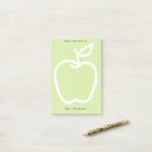 Moderne Groene Appel Leraar Van het Buro van 4 x 6 Post-it® Notes (Op bureau)