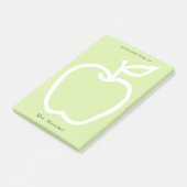Moderne Groene Appel Leraar Van het Buro van 4 x 6 Post-it® Notes (Schuin)