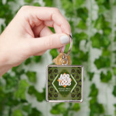 Moderne Groene Artistieke Sleutelhanger (Hand)