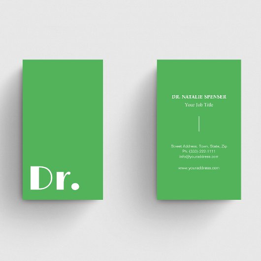Moderne groene arts gezondheidszorg artsen verplee visitekaartje