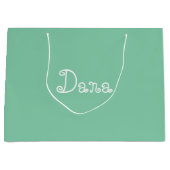 Moderne groene Baby shower Gift Bag Groot Cadeauzakje (Voorkant)