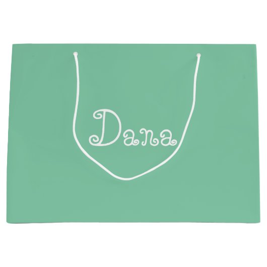 Moderne groene Baby shower Gift Bag Groot Cadeauzakje (Voorkant)