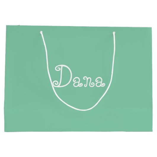 Moderne groene Baby shower Gift Bag Groot Cadeauzakje (Achterkant)