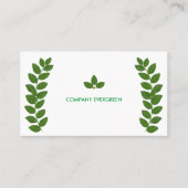 Moderne Groene Bay Bladeren op wit Visitekaartje (Voorkant)