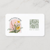 Moderne groene bedrijfslogo QR-code Visitekaartje (Voorkant)