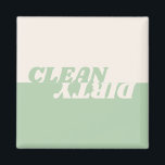 Moderne, groene beige, schone, vuile vaatwasmachin magneet<br><div class="desc">Moderne,  groene beige,  schone,  vuile vaatwasmachine</div>