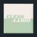 Moderne, groene beige, schone, vuile vaatwasmachin magneet<br><div class="desc">Moderne,  groene beige,  schone,  vuile vaatwasmachine</div>
