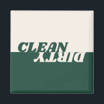 Moderne groene beige schone vuile vaatwasmachine magneet<br><div class="desc">Moderne groene beige schone vuile vaatwasmachine</div>