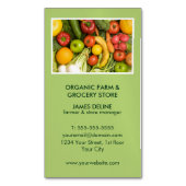 Moderne Groene Biologische Boerderij Kruidenier Magnetisch Visitekaartje (Voorkant Verticaal)