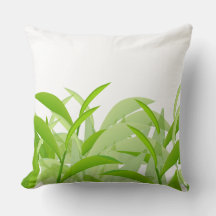Moderne groene blad abstract botanisch werkkussen 