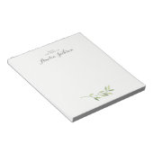 Moderne groene blad persoonlijke briefpapier notitieblok (Schuin)
