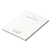 Moderne groene blad persoonlijke briefpapier notitieblok (Linkerzijde)