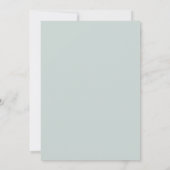 Moderne Groene Bladeren Eucalyptus Bruiloft Kaart (Achterkant)