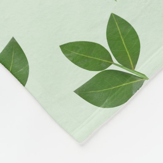 Moderne groene bladeren fleece deken (Hoek)