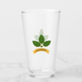 Moderne Groene Bladeren Glas (Voorkant)