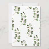 Moderne groene bladeren monogram bruiloft kaart (Achterkant)