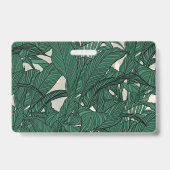 Moderne groene bladplant Botanisch ontwerp Badge (Achterkant)