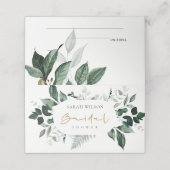 Moderne groene bladrijke tropische gebladerte brui plaatskaartje (Buitenkant ongevouwen)