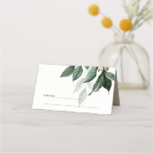 Moderne groene bladrijke tropische gebladerte brui plaatskaartje (Achterkant)