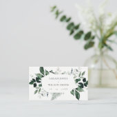 Moderne groene bladrijke tropische gebladerte trou plaatskaartje (Staand voorkant)