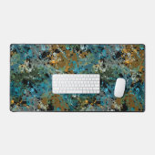 Moderne groene blauwe camouflage leger mannelijke bureaumat (Keyboard & Muis)