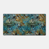 Moderne groene blauwe camouflage leger mannelijke bureaumat (Voorkant)