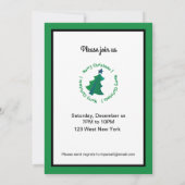 Moderne groene blauwe kerstboom op zwart kaart (Achterkant)