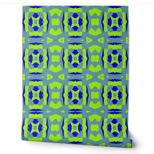 Moderne groene blauwe klassieke "Ratti_Creative_Ar Behang (Afrollen)