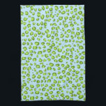 Moderne groene blauwe luipaard - Dierafdrukken Theedoek<br><div class="desc">Decoreer je keuken met deze coole handdoek. Maakt een geweldig huishouden,  een verjaardag of een bruiloft cadeau! U kunt het aanpassen en tekst ook toevoegen. Bekijk mijn winkel voor veel meer kleuren en patronen!</div>