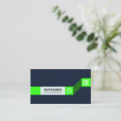 Moderne Groene & Blauwe Visitekaartje | Creative C (Staand voorkant)