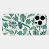 Moderne, groene, Blauwgroen, tropische modellen iPhone Hoesje (Achterkant horizontaal)