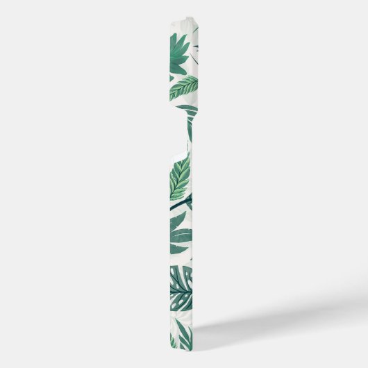 Moderne, groene, Blauwgroen, tropische modellen iPhone Hoesje (Rechterkant)