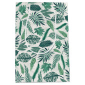 Moderne, groene, Blauwgroen, tropische modellen Medium Cadeauzakje (Voorkant)