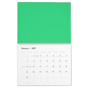 Moderne groene bloemen daisy patroon kalender (Feb 2027)
