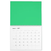 Moderne groene bloemen daisy patroon kalender (Mar 2027)