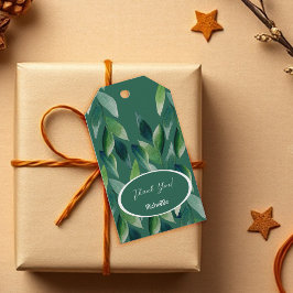 Moderne groene Boheemse Natuur Cadeaulabel