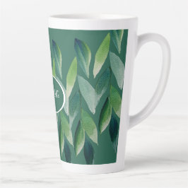 Moderne groene Boheemse Natuur Latte Mok