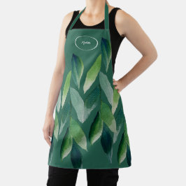 Moderne groene Boheemse Natuur Schort