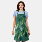 Moderne groene Boheemse Natuur Schort (Gedragen)